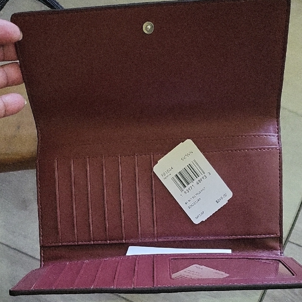 Coach Red Key Card Holder Leather Accessory